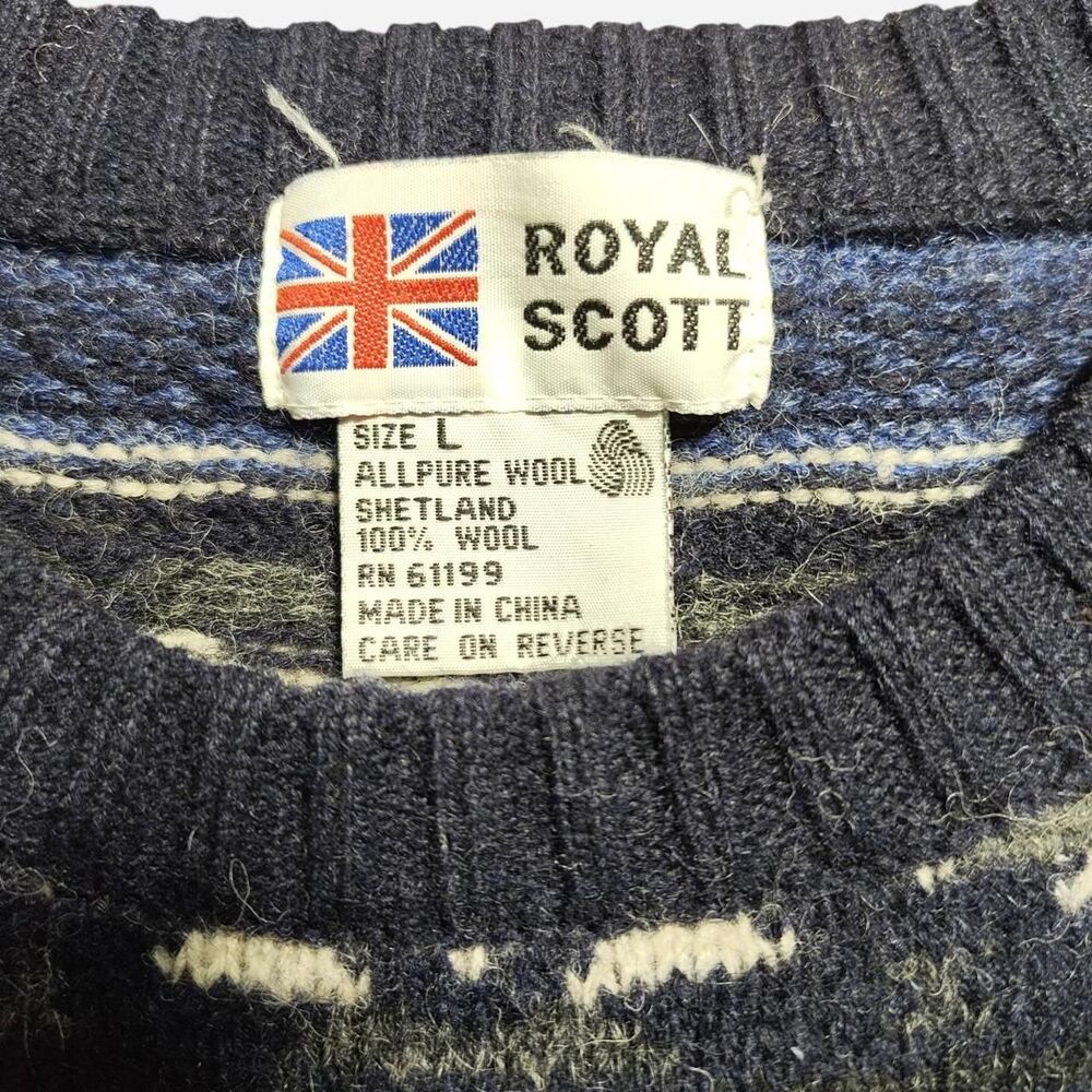 Royal Scott shetland wool sweater size L knitwear - Picture 3 of 4